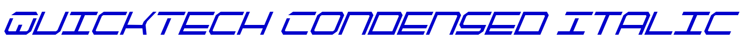 QuickTech Condensed Italic 字体